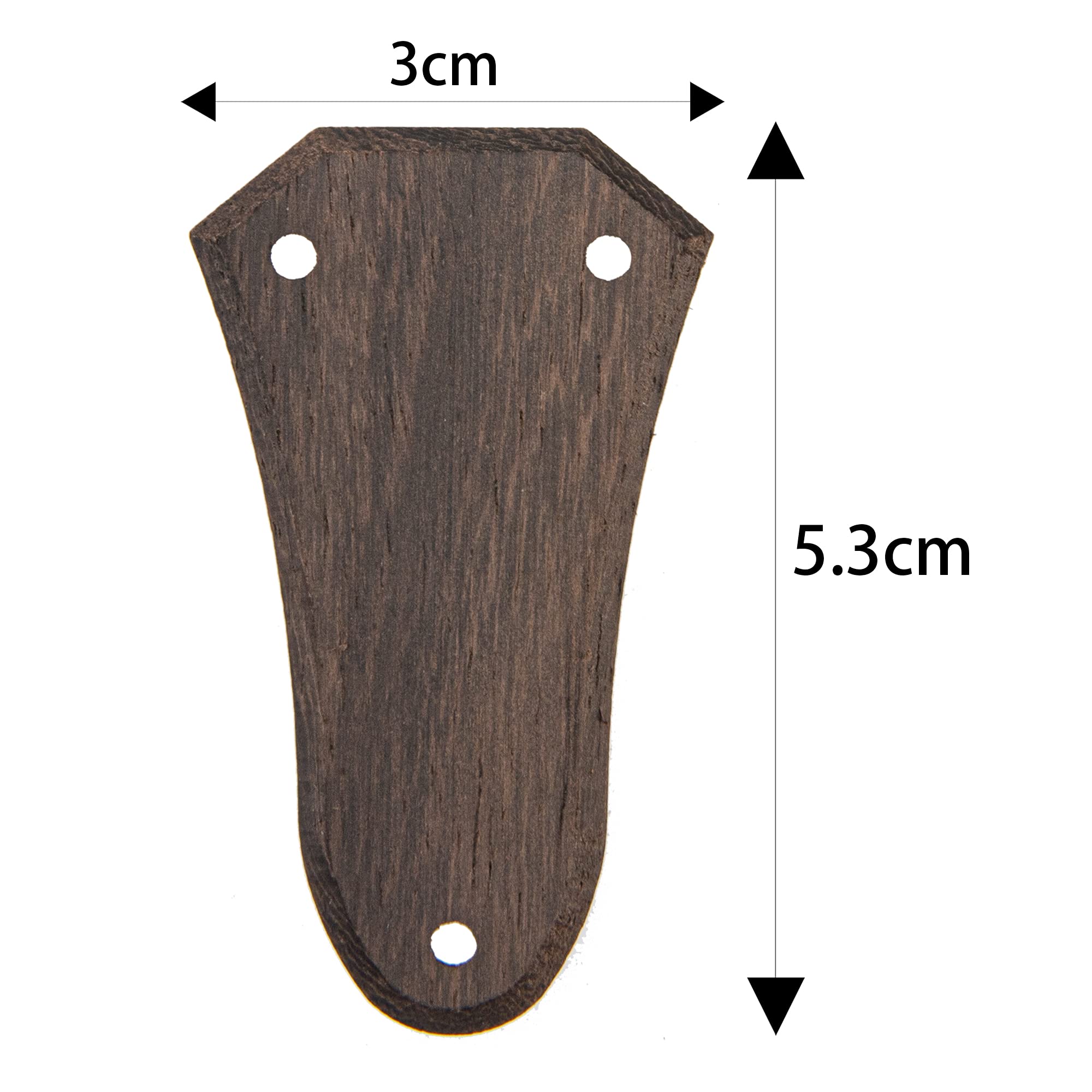 3Pcs Yootones Guitar Truss Rod Cover 3 Holes Rosewood Truss Rod Cover Compatible with Guitar Parts Accessory